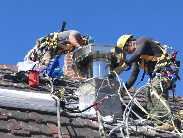 Protective chimney cap installed by San Dimas Chimney Sweep in San Dimas, CA