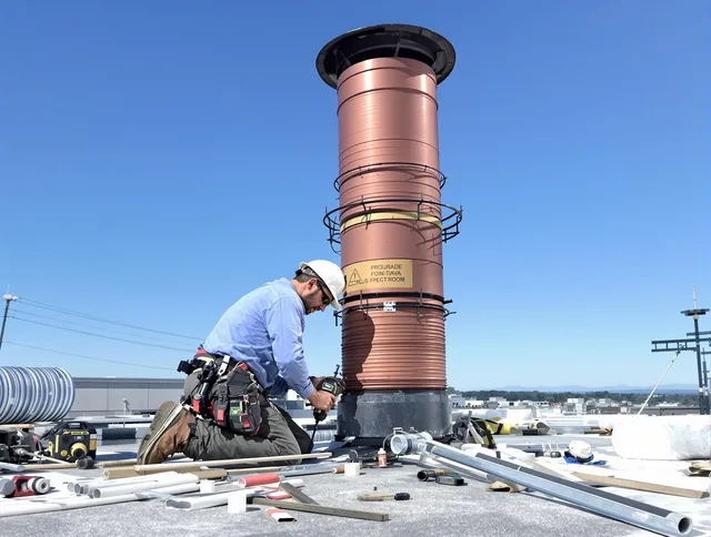 Installed chimney liner by San Dimas Chimney Sweep in San Dimas, CA