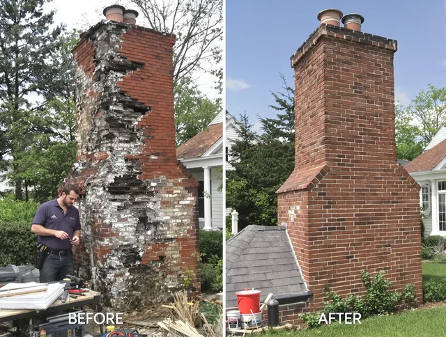 San Dimas Chimney Sweep performing a full chimney restoration in San Dimas, CA