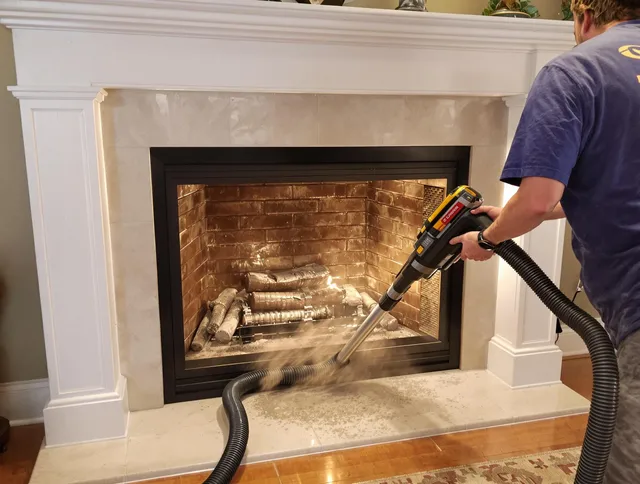 Fireplace cleaning performed by San Dimas Chimney Sweep in San Dimas, CA