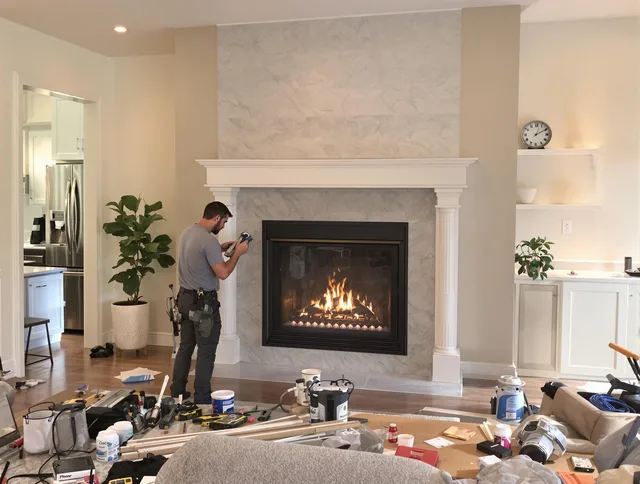 Newly installed fireplace by San Dimas Chimney Sweep in San Dimas, CA