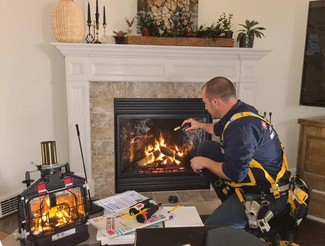 Safety-focused fireplace inspection by San Dimas Chimney Sweep in San Dimas, CA