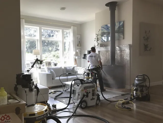 Soot removal service by San Dimas Chimney Sweep for a fireplace in San Dimas, CA